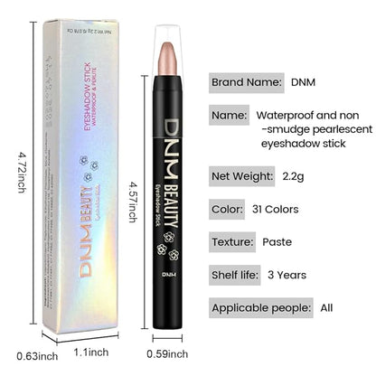 evpct Champagne Shimmer Cream Eye Shadow Sticks Brightener Pencils for Women, Metallic Champagne Eyeshadow Applicator Stick Pen Waterproof, Blendable Crease-Proof Stick Eyeshadow Shimmer Eye Makeup 74