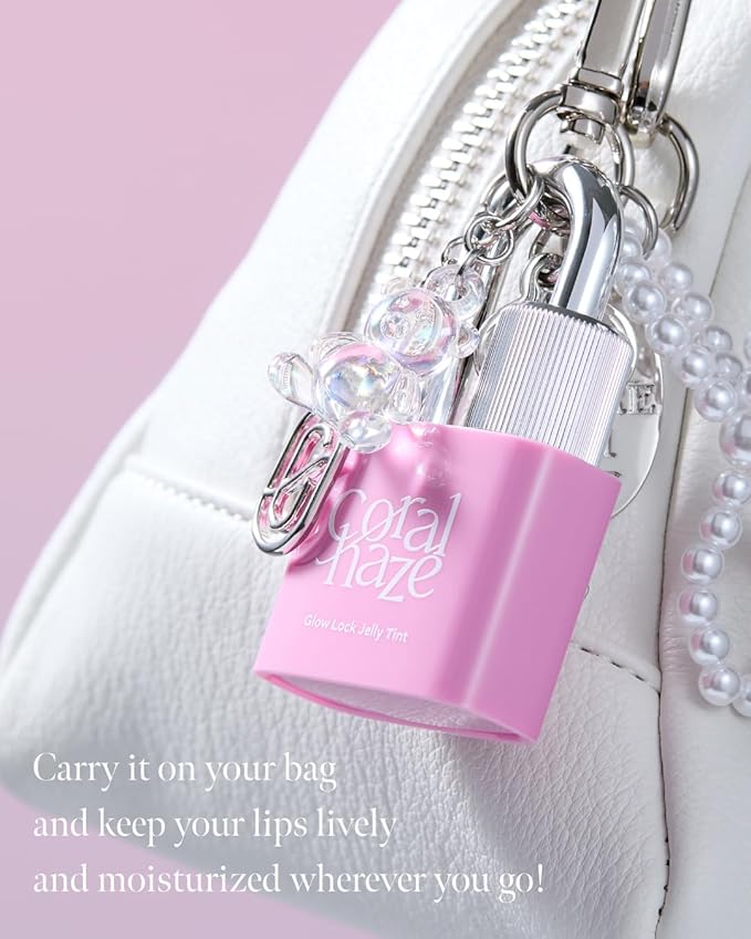 CORLAHAZE Glow Lock Jelly Tint 114 Sure 4g, Hydrating Jelly Glow Lip Stain, Glass-Like Shine Lip Gloss, Long-Lasting Color, Moisturizing Lip Enhancer, Collectible Lock-Shaped Design, Korean Makeup