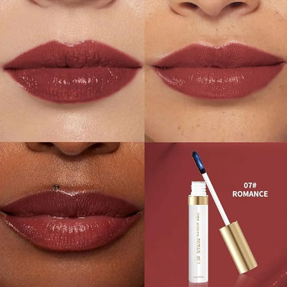 Lip Stain - Wipe-Off &Peel Off Lip Color | Waterproof, Long Lasting, Transfer-Resistant, Smudge-Proof Lip Tint | Easy Wipe Finish, High Pigment | All-Day Vibrant Kiss-Proof Lip Stain, 07#+09#