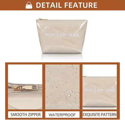 Makeup Bag for Women, Portable Waterproof Cute Cosmetic Bags, Skincare Makeup Case Pouch with Zipper for Daily Use, Travel