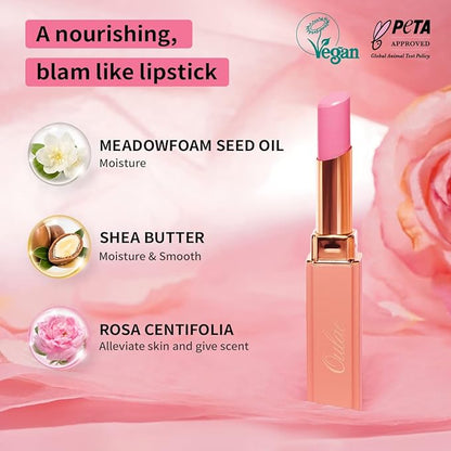 Oulac Pinky Purple Lipstick - Moisturizing Lip Stick Glossy Tinted Lip Balm, Sheer Shine Juicy Finish, Lightweight and Hydrating Formula for Dry Lip Care, Vegan 2.2g/0.07oz (10)
