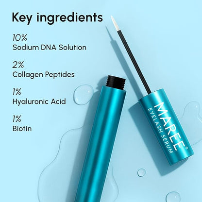 MAREE Eyelash Serum To Grow Lashes & Brows - Eye Lash Serum for Eyelash Growth Without Prostaglandin - Rapid Enhancing Lash Growth Eyebrow Boost Oil - Sérum De Pestañas Suero Para Pestañas Crecimiento