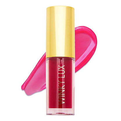 Winky Lux Crave Barely There Sheer Tinted Lip Oil - Hydrating Lip Gloss Tint, Cranberry Red Glossy Lip Balm, Juicy Non Sticky Long Lasting Formula, Infused with Jojoba Oil & Soft Vanilla Scent