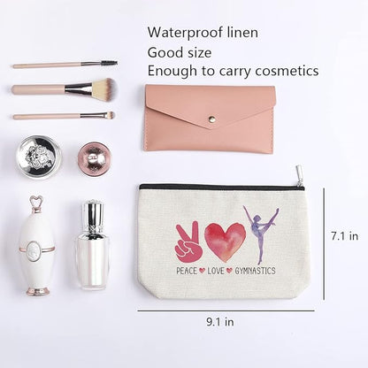 Gymnastics Stuff Gymnastic Makeup Bag Inspirational Gymnastics Lover Gifts Gymnastic Coach Gift Birthday Gifts for Her Female Gymnastics Athletics Coach Friend Sister