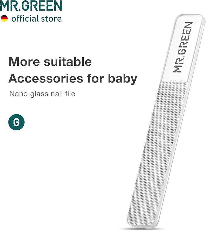 MR.GREEN Baby Safety Nail Clippers Nail Care Clippers Fingernail Cutter Newborn Baby Convenient Nail File Manicure Tools (Parent Child Nail Clipper+Nano Glass File)