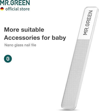 MR.GREEN Baby Safety Nail Clippers Nail Care Clippers Fingernail Cutter Newborn Baby Convenient Nail File Manicure Tools (Parent Child Nail Clipper+Nano Glass File)