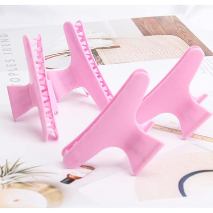 Ondder 48 Pcs Pink Butterfly Hair Clips for Styling and Sectioning - Pro Claws Clamps for Cutting, Coloring - Hair Accessories for Women Girls