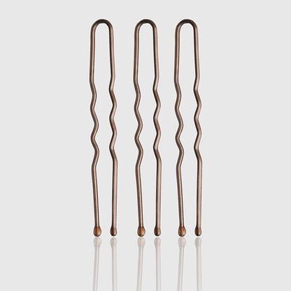Fromm Style Artistry 1.75" U-shaped Crimped Hair Pins, Matte Bronze, 800 Hair Pins, Secure Hold, Suitable for All Hair Types and Lengths, Hair Accessories for Women