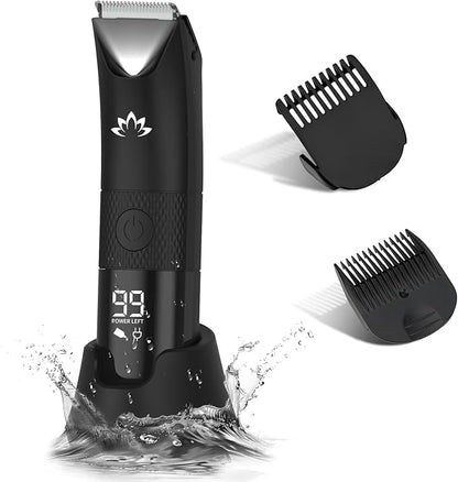 RESUXI Manscape Ball Trimmer for Men,Body& Pubic Hair Trimmer and Groin Hair Shaver, Bikini Trimmer Women,Smooth Shaving, Lightweight with Travel Lock, IPX7 Waterproof Wet/Dry Shaving, LED Display