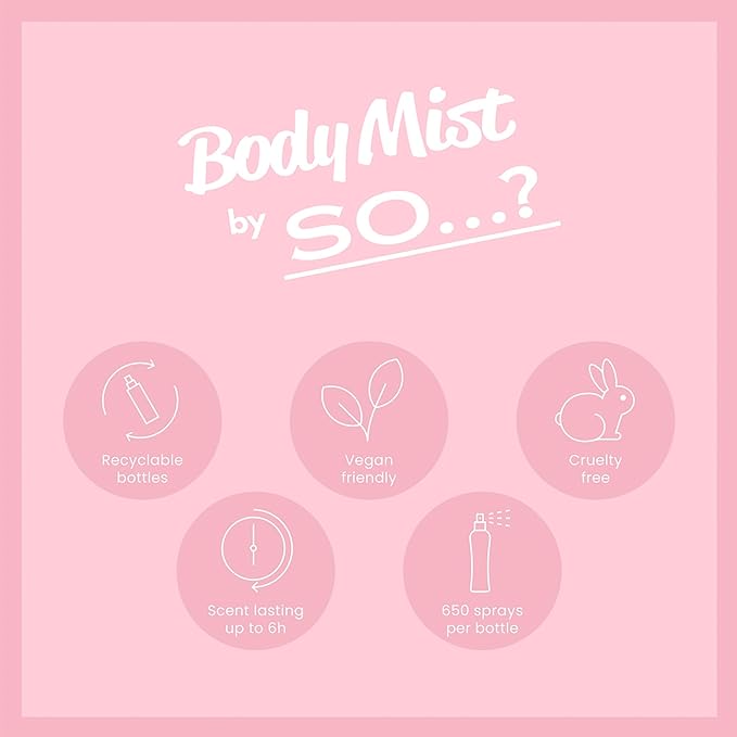 So...? Pink Grapefruit Body Mist for Women - 3.5 oz Body Mist - Pack of 3