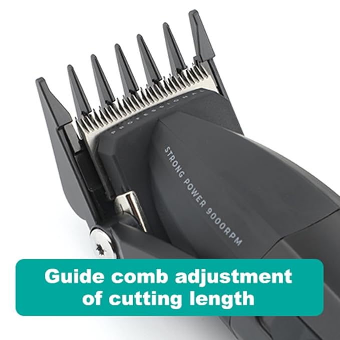 VGR 003 Fresh Fade Hair Clipper, Professional Hair Trimmer, Cord/Cordless Rechargeable Hair Cutting Tools with LED Display, 9000 RPM Barber Clippers, Green
