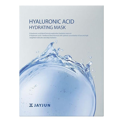 JAYJUN Hyaluronic Acid Hydrating Mask (10 Sheets) - 8-Layer Moisture Technology for Deep Hydration & Revitalization