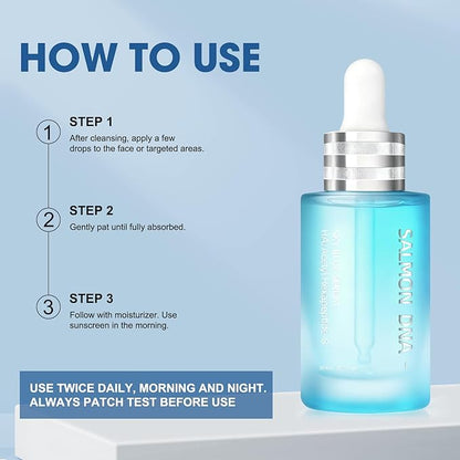 Salmon DNA PDRN Peptide Serum – Hydrating, Firming & Brightening, Uneven Skin Tone, 1.01 fl.oz.