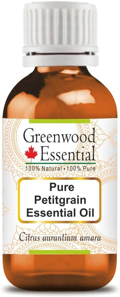 Greenwood Essential Pure Petitgrain Essential Oil (Citrus aurantium Amara) Steam Distilled 15ml (0.50 oz)