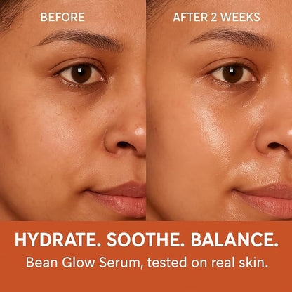Snail Free Mucin Serum,Bean Essence 50,000ppm Korean skin care,Facial Glow Moisturizer for Glass skin– Hydrating Boost,Unscented Soothing Moisturizer– Strengthens Skin Barrier – 1.01 fl.oz