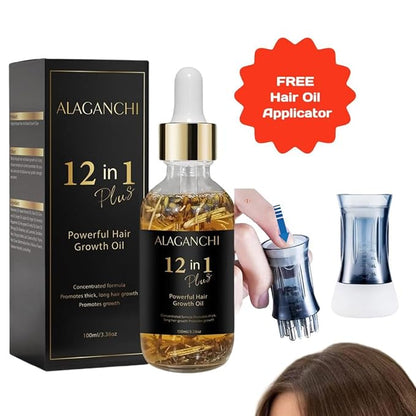 12-in-1 Hair Growth Oil – Rosemary, Amla & Castor Oil | Strengthens, Nourishes, Reduces Hair Fall | Natural Herbal Blend | Non-Greasy | Paraben & Sulfate-Free