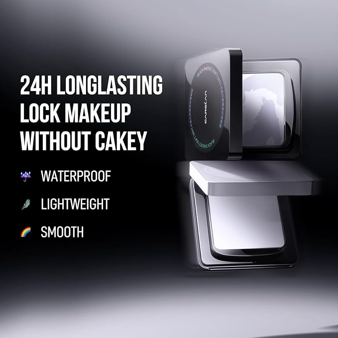 CARSLAN Waterproof Face Pressed Powder Compact, 24H Longlasting Oil Control Pressed Setting Powder Talc-Free Makeup, Shine Free, Poreless, Smooth, 02 for oily skin (0.28Oz)