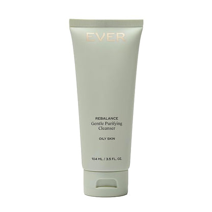EVER Rebalance Gentle Purifying Cleanser – Purifying Gel Cleanser with Salicylic Acid & Willow Bark for Oily Skin, Deep Pore Cleanse & Blemish Control, Clean-Formulated - 3.5 fl oz