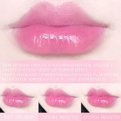 evpct 2Pcs Blueberry Tinted Lip Balms PH Lip Color Changing Lipstick Balm Stain Gift Set Queen for Women Girls Korean Mood Long Lasting Color Change Light Pink Lipstick Lip Tint Plumper Gloss