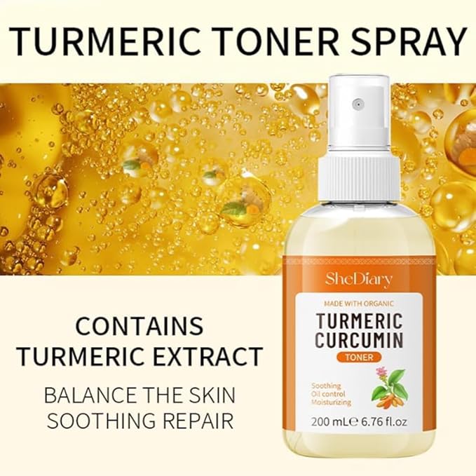 Turmeric Toner Spray Calming Hydrating Soothing Oil Control Moisturizing Face Mist (4)