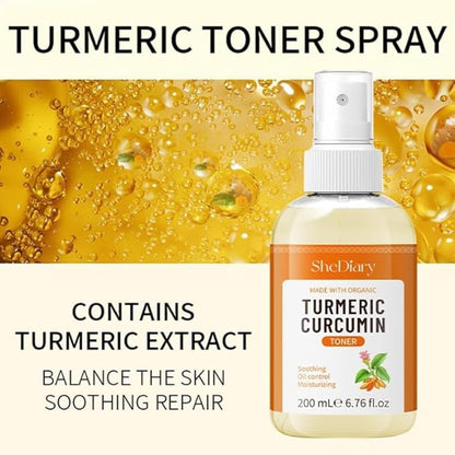 Turmeric Toner Spray Calming Hydrating Soothing Oil Control Moisturizing Face Mist (4)