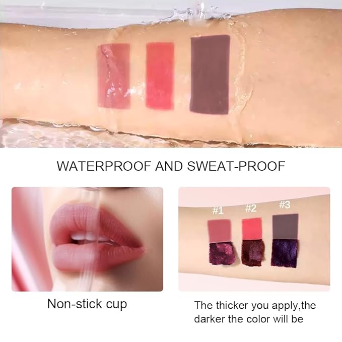 Peel Off Lip Tint Matte Long-Lasting Lip Liner Tattoo Waterproof Temperature Color Sense Lip Stain Smudge Proof Transfer Proof Highly Pigmented Gift for Girl(03 Coffee Sense)