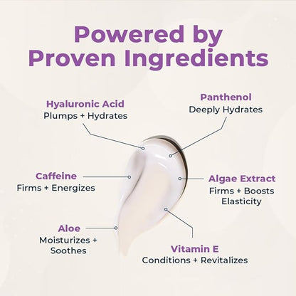 VitaMedica Hyaluronic Acid Body Moisturizer with Algae, Aloe + Panthenol - Intense Moisture Hand & Body Lotion for Firming, Hydrating, Anti-Aging - Fragrance Free -18.25 fl oz