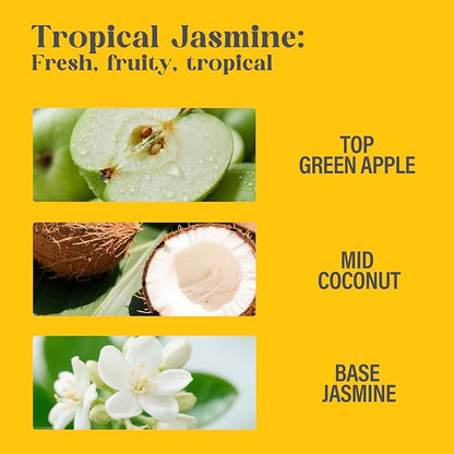 Body Spray for Women, Tropical Jasmine, Diamond embellished Fragrance Mist, 3.4 fl oz