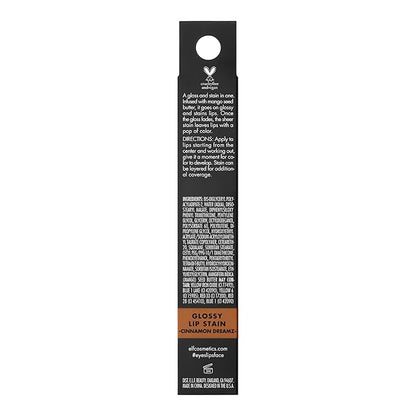 e.l.f. Glossy Lip Stain, Long-Lasting, Lightweight Lip Stain For A Sheer Pop Of Color & Subtle Gloss Finish, Vegan & Cruelty-Free, Cinnamon Dreamz