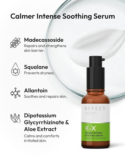 Calmer Intense Soothing Serum, Madecassoside Serum Lotion for Sensitive & Dry Skin, Soothe & Strengthen Skin Barrier, 1 Fl Oz