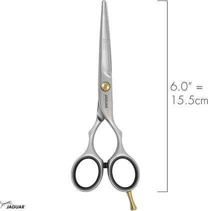 Jaguar Hairdressing Shears Pre Style Ergo 6.0 Inch Professional Stainless Steel Hair Cutting & Trimming Scissors for Salon Stylists and Barbers, Satin Finish Look, Classic Design, Made in Germany