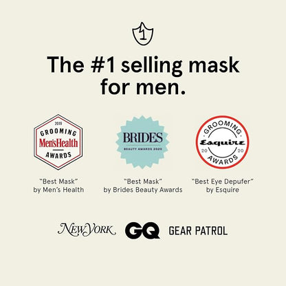 JAXON LANE BRO MASK Korean Face Mask for Men: Premium Mens Face Mask Skin Care & Facial Anti Aging Sheet Masks with Hydrogel, Vitamin C, Hydrating Hyaluronic Acid, Hydrolyzed Collagen (2 X 4 Pack)