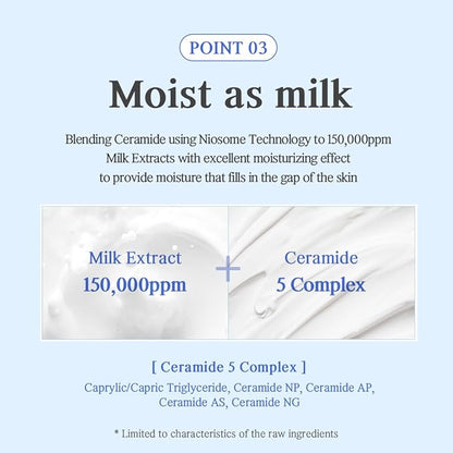 NACIFIC Uyu Cream Moisturizing Set Toner 150ml 5.07fl.oz, Ampoule 50ml 1.69fl.oz, Cream 50ml 1.69fl.oz, Milk Jeju Island, 100 housr lasting, Deep Moisture