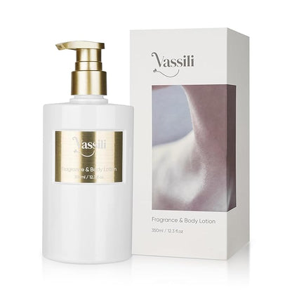 Vassili Body Lotion with Shea Butter & Vitamin E for Women, Scented Firming & Hydrating Moisturizer for Silky-Smooth Ultra-Soft Skin, Long-Lasting Fragrance for All Types-Vanilla