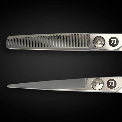 Saki Kotaro 6 Inch Set of Hair Cutting Shears - For Professional Hairdressers and Barbers - Hair Scissors and Thinning Shears for Hair Cut - Made from Japanese 440C Steel