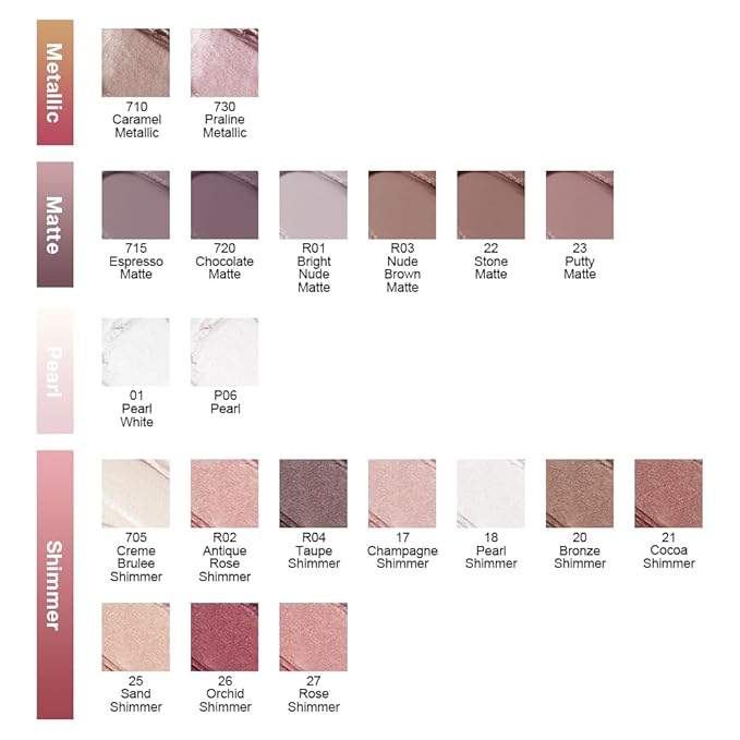 evpct Matte Stone Single Cream Eye Shadow Palette Pot Makeup for older Women, Highly Pigmented Monochrome Cream to Powder Eyeshadow Palette Matte Liquid eyeshadow, Natural Waterproof Blendable