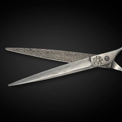 Damascus Hair Shears - Saki Kanzen - Master/Professional Level Hair Cutting Scissors for Hairdressers and Barbers (7 Inch Shears)