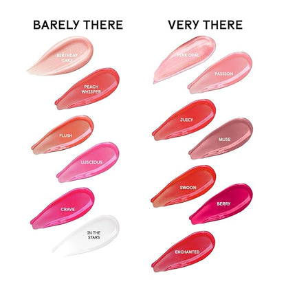 Winky Lux Crave Barely There Sheer Tinted Lip Oil - Hydrating Lip Gloss Tint, Cranberry Red Glossy Lip Balm, Juicy Non Sticky Long Lasting Formula, Infused with Jojoba Oil & Soft Vanilla Scent