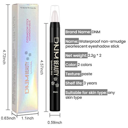 evpct 2Pcs Cream Eyeshadow Sticks Set for Eyes Waterproof, Champagne Shimmer & Pearl Shimmer Matte Eye shadow Stick Pencil Pen Bulk sombras en crema para ojos 17+18