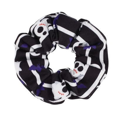 12PCS Halloween Hair ScrunchiesPumpkin Skull Ghosts Bat Star Moon Witch Hat Candy Candle Spider Web Hair Ties Elastics Scrunchy Gifts Ponytail Holder Accessories for Women Girls