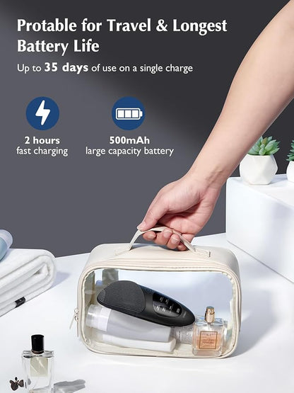 COSLUS Face Scrubber Facial Cleansing Brush: Silicone Portable Waterproof Rechargeable Face Wash Brush, 4 Cleansing Modes, Electric Face Exfoliator for Men Women Cleaning, Exfoliating, Massaging
