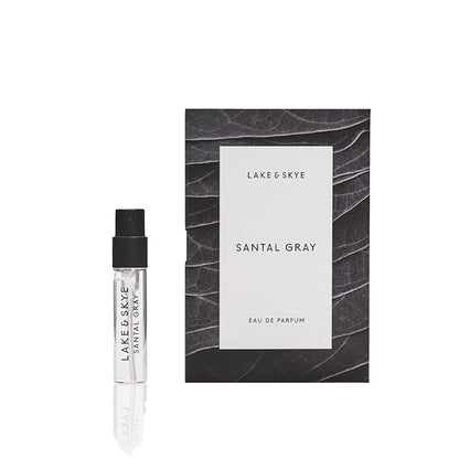 Lake & Skye Santal Gray Eau de Parfum, Long Lasting Fragrance, 0.06 fl oz (2 ml) - Aromatic, Woody, Spicy