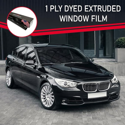 United Professional Window Tint 15% VLT 40"In x 100'Ft 1Ply Dyed Upgraded Film - Privacy Window Tint for Cars, Home, Blocks UV/IR Rays, Reduce Heat & Glare - Adhesive Window Film Standard Black Color