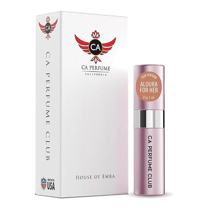 CA Perfume Impression of Aloura For Her for Women Floral Scent Long Lasting Perfumes for Women Eau De Parfum Travel Size Refillable Atomizer Spray 0.27 Fl Oz 8ml