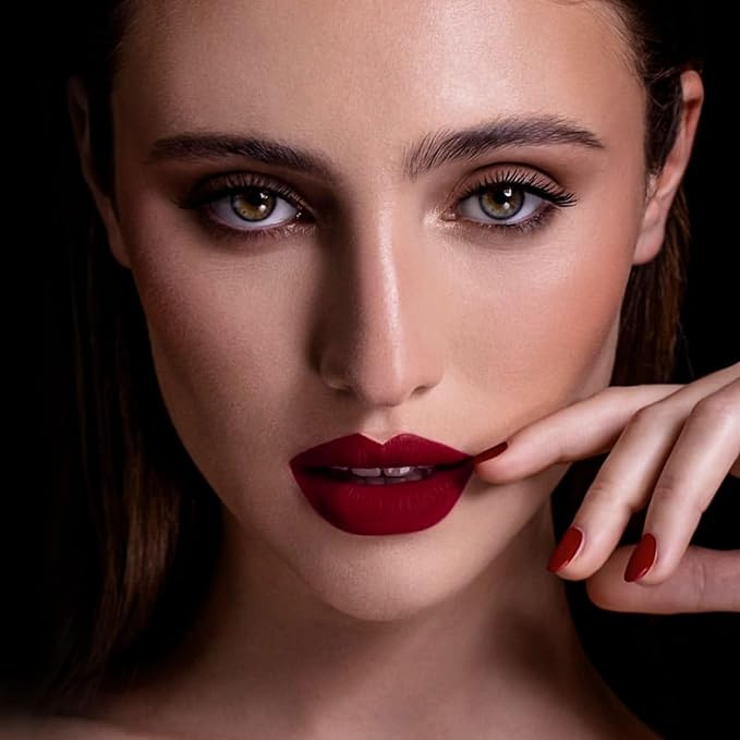 MAKI YIKA Red Lipstick Set for Women Color Stay Long Lasting Lipsticks Nude Red Pink Lipstick Transferproof Cruelty-Free Lip Color |Nude/DarkRed/HotPink