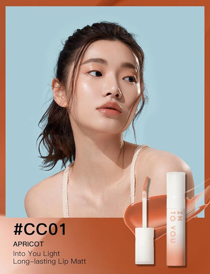 INTO YOU Lip Gloss Coco Liquid Moisturizing Lipstick Long Lasting Lip Stick Lip Stain Makeup Glitter Shine Non-sticky Lipstick for Women (CC01)