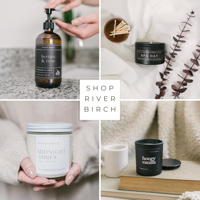 River Birch Oakmoss + Amber Scented Linen and Room Spray | Home Fragrance | 4 oz Glass Amber Bottle | Luxury Signature Scent | Handmade in Texas