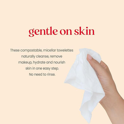 Burt's Bees Stocking Stuffers, Rose Water Face Wipes, for All Skin Types, Hydrating Micellar Makeup Remover & Facial Cleansing Towelettes, Skin Care Christmas Gifts, 30 Ct (3-Pack)