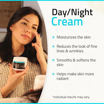 YEOUTH Day Night Face Moisturizer with Hyaluronic Acid, Snail Mucin Cream and Copper Tripeptide, Hydrating Fragrance Free Facial Moisturizer, Face Skin Care Cream for Women and Men 2oz