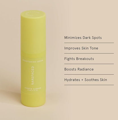 Barefaced Bright Skin Routine - Toning Pads, Brightening Serum, Liquid Gold, & Hydrating Lotion for Smoother, Brighter Skin